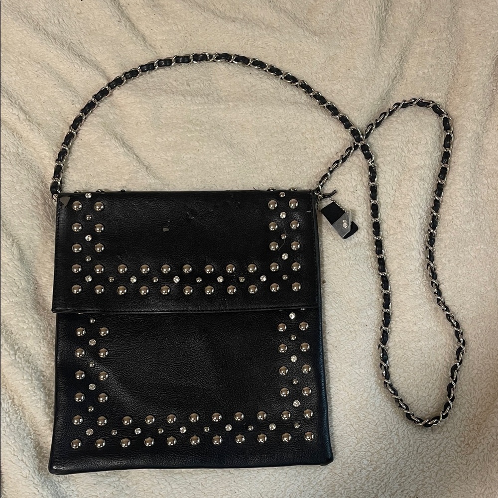 Black Studded Crossbody Bag